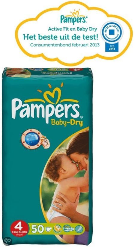 Afbeelding van Pampers Baby Dry - Luiers Maat 4 - Voordeelpak 50st