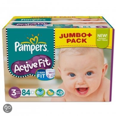 Bedenken Dankbaar film Pampers Active Fit - Luiers Maat 3 - Jumbo Pack Midi Plus 84st - Zwanger en  Ouder Shop