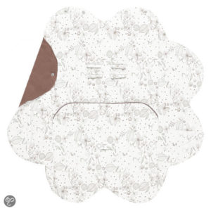 Afbeelding van Wallaboo Dekentje - Leaf Multifunctionele inwikkeldeken 85 * 85 cm - Bruin