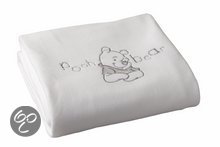 Afbeelding van Fleece deken 100x150 met borduur Pooh Bear Grijs