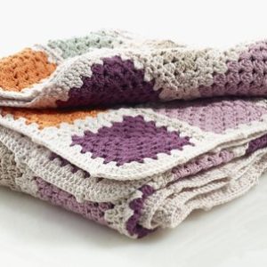 Afbeelding van Pebble organic deken - Granny Square paars