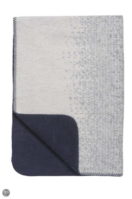 Afbeelding van Meyco katoenen deken Dip-Dye marineblauw 75x100 cm
