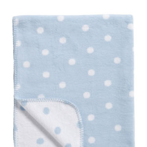Afbeelding van Meyco katoenen deken Stip blauw/wit 75x100 cm