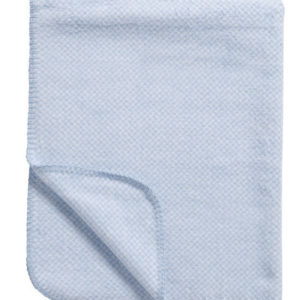 Afbeelding van Meyco katoenen deken Stripy pepita blauw 75x100 cm
