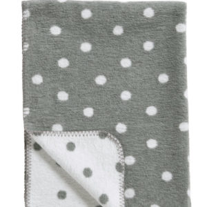 Afbeelding van Meyco katoenen deken Stip grijs/wit 75x100 cm