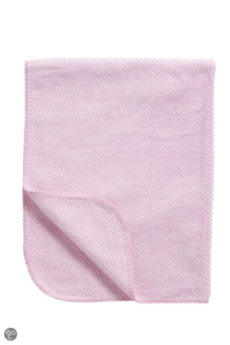 Afbeelding van Meyco katoenen deken Stripy pepita roze 120x150 cm