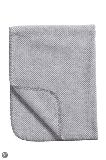 Afbeelding van Meyco katoenen deken Stripy pepita grijs 75x100 cm