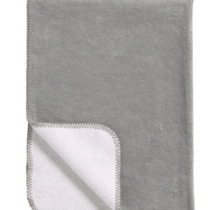 Afbeelding van Meyco katoenen deken double face grijs/wit 120x150 cm