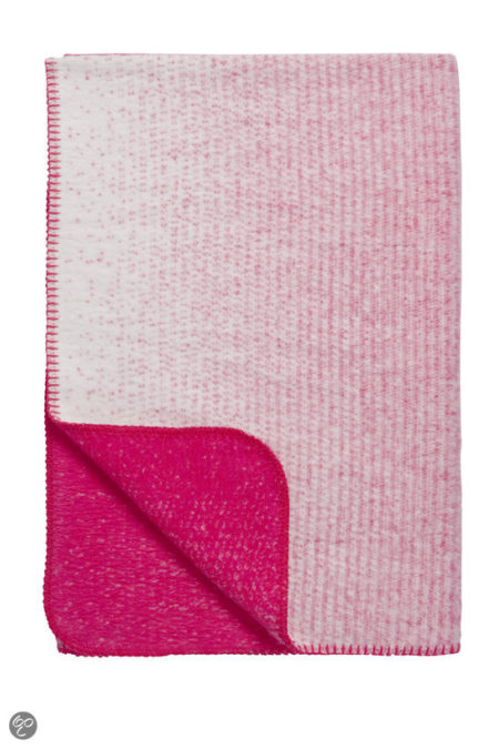 Afbeelding van Meyco katoenen deken Dip-Dye framboos 75x100 cm