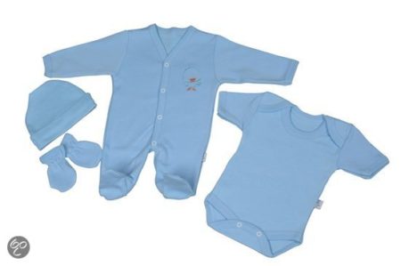 Afbeelding van Babyjem Babykledingset 4-Dlg Blauw Eendje