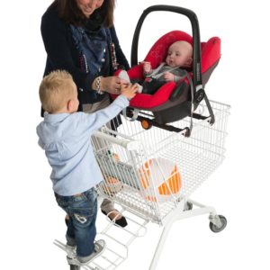 Afbeelding van Pippi-carrier - Drager voor autostoel op winkelwagen - Grijs Jasje