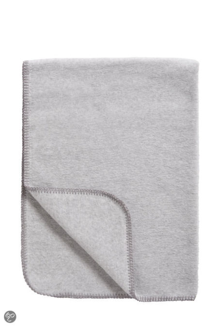 Afbeelding van Meyco katoenen deken uni grijs 120x150 cm