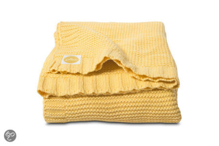 Afbeelding van Deken 100x150cm Chunky knit yellow