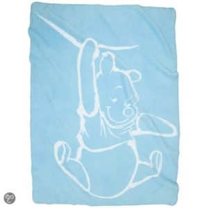 Afbeelding van Winnie the Pooh Blauw Wiegdeken Katoen 75x100cm