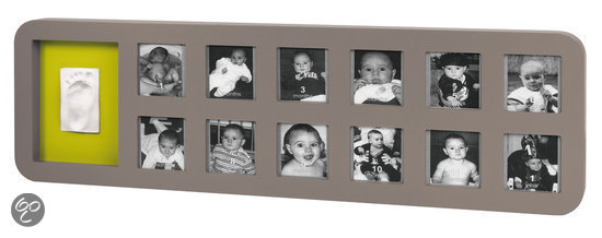 Afbeelding van Baby Art - First year print frame - Lime/paars