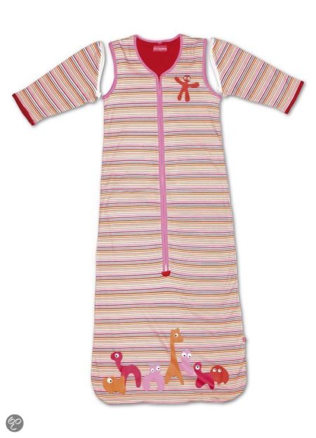 Afbeelding van Little Company - Solo Sleeper Stripe Babyslaapzak 80 cm - Roze