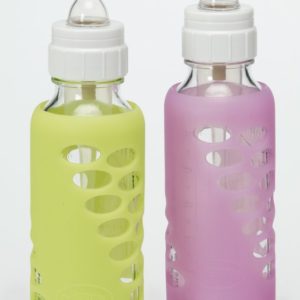 Afbeelding van Dr. Brown's - Beschermhoes glazen fles 240 ml - Groen/Roze 2 stuks