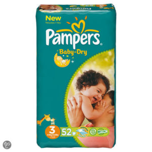 Afbeelding van Pampers Baby Dry - Luiers Maat 3 - Voordeelpak 52st