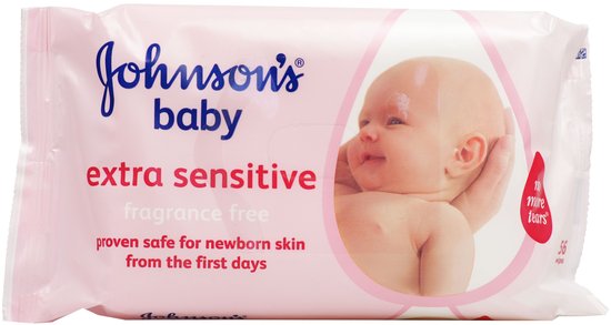 Afbeelding van Johnson baby doekjes sensit. 56 st