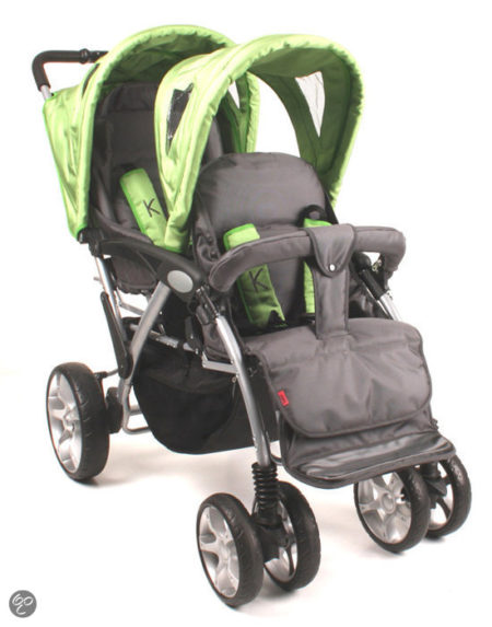 Afbeelding van KEES - Tandem Luxe Kinderwagen - Groen