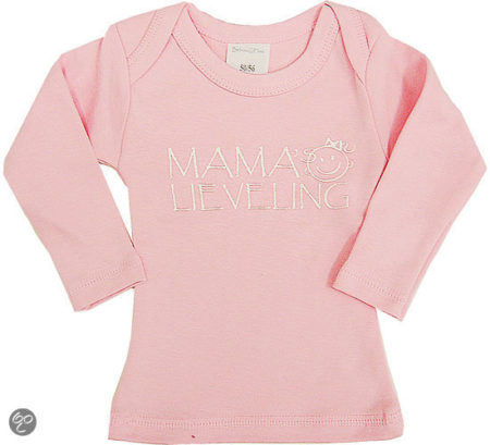Afbeelding van Shirt Roze MT 62/68 Mama's lieveling  Bebies First