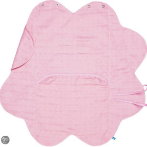 Afbeelding van Wallaboo baby wrapper hydrofiel katoen pink