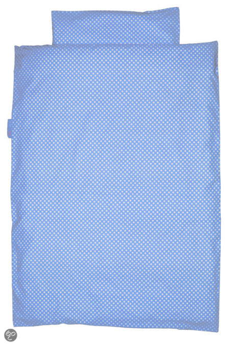 Afbeelding van Taftan - Dekbedovertrek polkadots - 100 x 135 cm  - lichtblauw