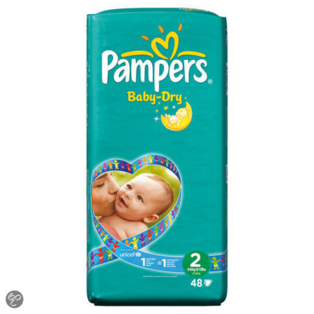 Afbeelding van Pampers Baby Dry - Luiers Maat 2 Midpak 48 stuks