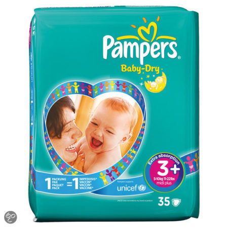 Afbeelding van Pampers Baby Dry - Luiers Maat 3+ Midpak 35 stuks