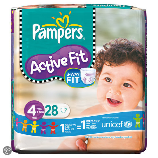 Pampers Active Fit - Luiers Maat 4 Midpak 28 stuks - Zwanger en Ouder