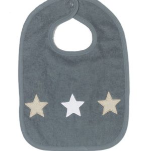 Afbeelding van ISI Mini - Slabbetje met sterren - Grijs