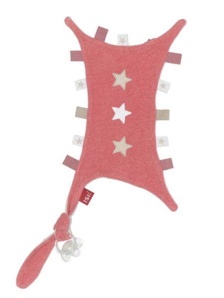 Afbeelding van ISI Mini - Tutteldoekje met labels en sterren - Roze