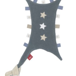Afbeelding van ISI Mini - Tutteldoekje met labels en sterren - Grijs