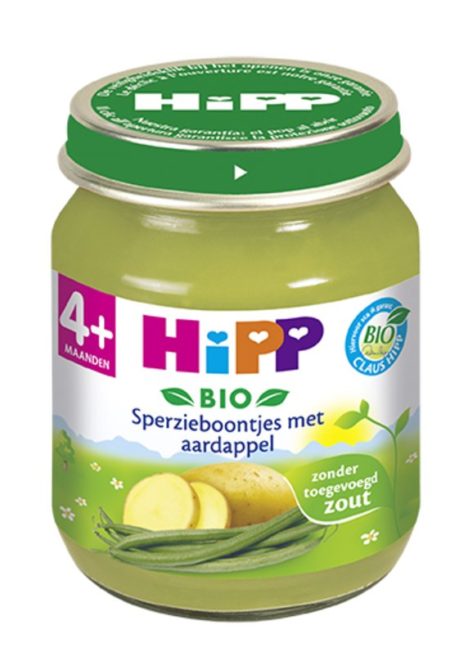 Afbeelding van HiPP Bio mlt. 4m - Sperzieboontjes met Aardappel - 6 stuks 125gr