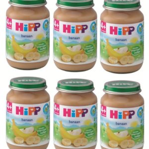 Afbeelding van HiPP Bio fruit 4m - Banaan met Appel - 6 stuks 190gr