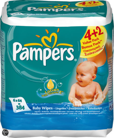 Afbeelding van Pampers Fresh - Babydoekjes - 6 x 64 stuks