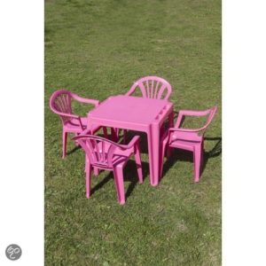 Afbeelding van Colorfull Collection Kinderstoel Tuinset Roze