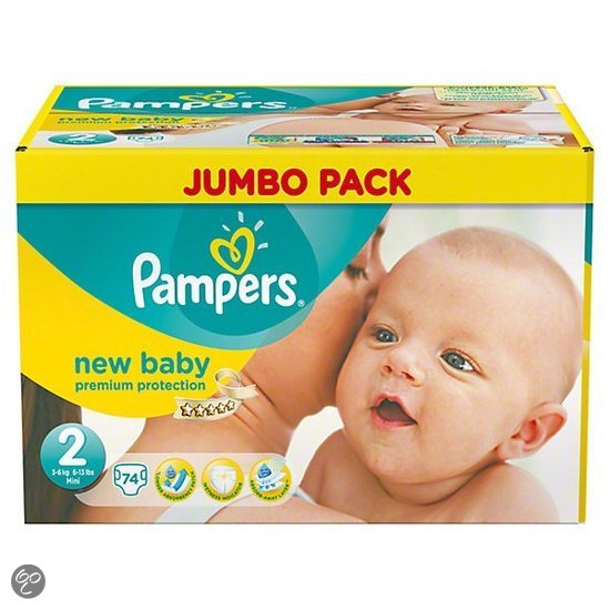 Milieuvriendelijk Tijdens ~ uitzetten Pampers Baby luier New Baby Maat 2 74stuks - Zwanger en Ouder Shop