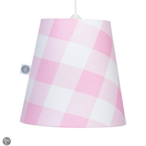 Afbeelding van Hanglamp kap Check pink (excl. pendel)