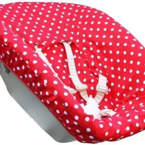 Afbeelding van Hoes Ukje voor Newborn set Stokke Tripp Trapp - Rood witte stip