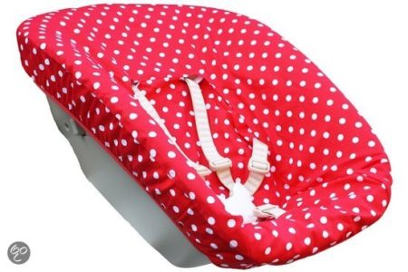 Afbeelding van Hoes Ukje voor Newborn set Stokke Tripp Trapp - Rood witte stip