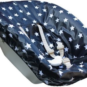 Afbeelding van Geplastificeerde hoes Ukje voor Newborn set Stokke Tripp Trapp - Donkerblauwzwart met witte sterren 2 cm