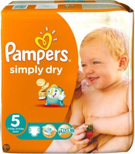 Afbeelding van Pampers Baby luier Simply Dry Maat 5 - 240 stuks