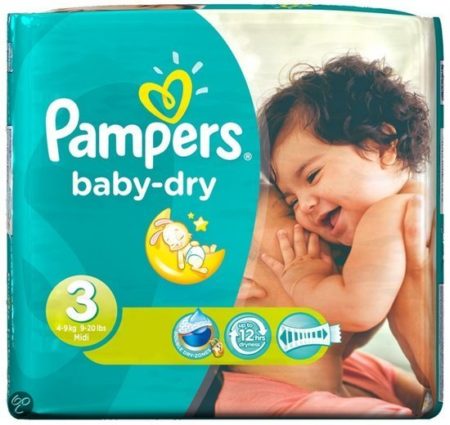 Afbeelding van Pampers Baby luier Baby Dry Maat 3 - 180 stuks