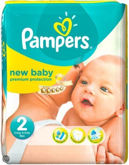 Afbeelding van Pampers Baby luier New Baby Maat 2 - 222 stuks