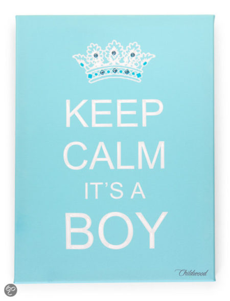 Afbeelding van CHILDWOOD - Schilderij 'Keep Calm It's a Boy'