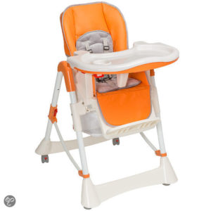 Afbeelding van Kinderstoel kinderstoeltje babystoel oranje 400415