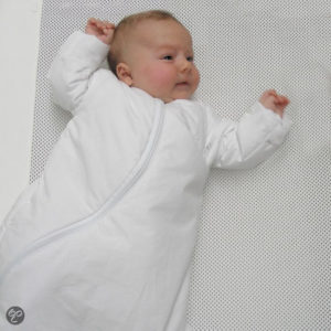 Afbeelding van PurFlo babyslaapzak met afritsbare mouwen - 60 cm - wit