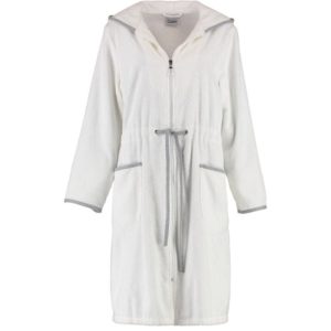 Afbeelding van Cawö korte dames badjas badstof met rits wit  maat 36