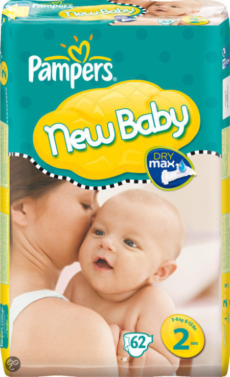 Afbeelding van Pampers New Baby - Luiers Maat 2 - Voordeelpak 62st